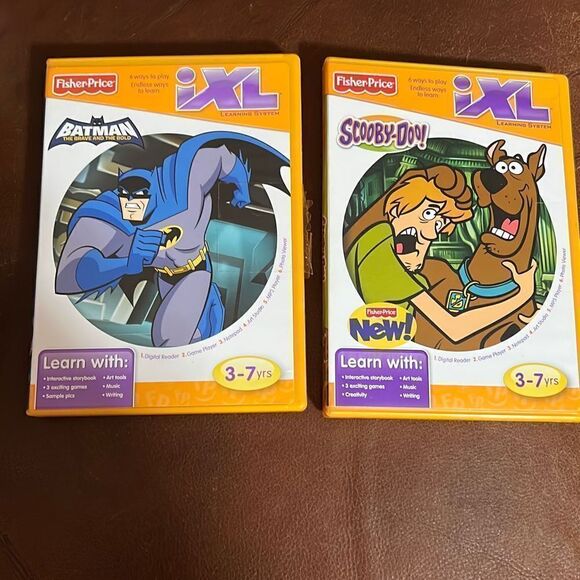 2 FISHER-PRICE iXL Learning System games Batman Brave the Bold and Scooby-Doo - Picture 1 of 12